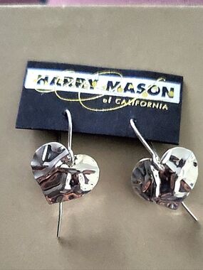 Harry Mason Of California Sterling Silver Leaf Earrings